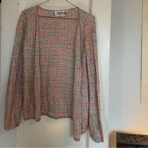 Retro Multi-colored knit cardigan